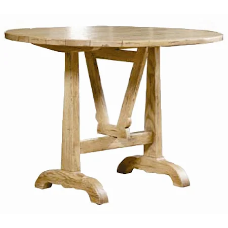 Country English Tilt Top Wine Table with Country Edge